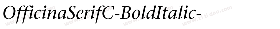 OfficinaSerifC-BoldItalic字体转换