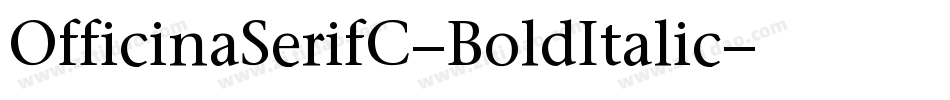 OfficinaSerifC-BoldItalic字体转换