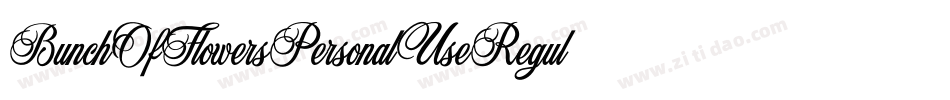 BunchOfFlowersPersonalUseRegular-nOvM字体转换