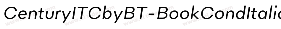 CenturyITCbyBT-BookCondItalic字体转换