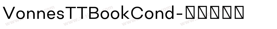 VonnesTTBookCond字体转换