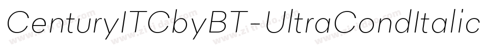 CenturyITCbyBT-UltraCondItalic字体转换