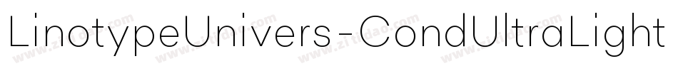 LinotypeUnivers-CondUltraLight字体转换