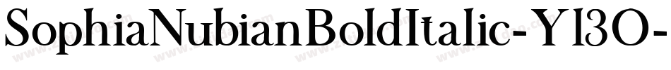 SophiaNubianBoldItalic-Yl3O字体转换