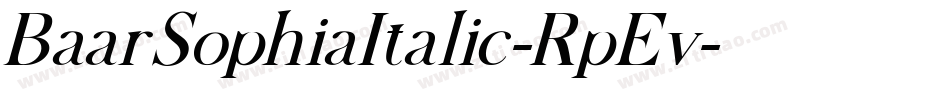 BaarSophiaItalic-RpEv字体转换