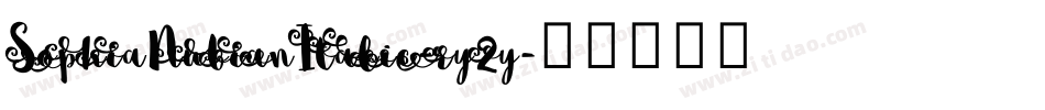 SophiaNubianItalic-ry2y字体转换