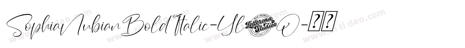 SophiaNubianBoldItalic-Yl3O字体转换
