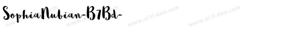 SophiaNubian-B7Bd字体转换
