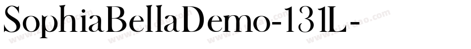 SophiaBellaDemo-131L字体转换