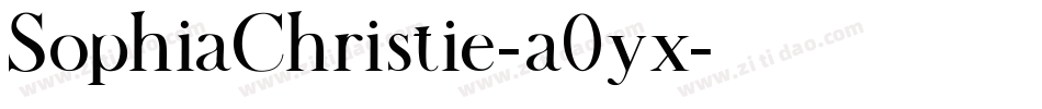 SophiaChristie-a0yx字体转换