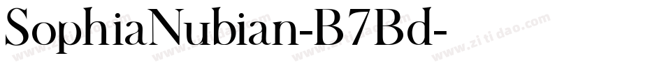 SophiaNubian-B7Bd字体转换