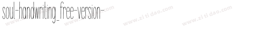 soul-handwriting_free-version字体转换