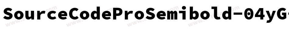 SourceCodeProSemibold-04yG字体转换