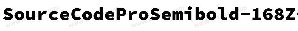 SourceCodeProSemibold-168Z字体转换