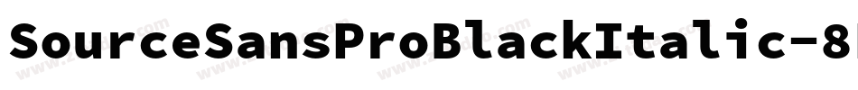 SourceSansProBlackItalic-8Lm2字体转换