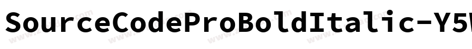 SourceCodeProBoldItalic-Y5Wq字体转换