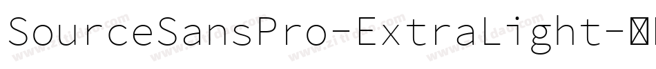 SourceSansPro-ExtraLight字体转换