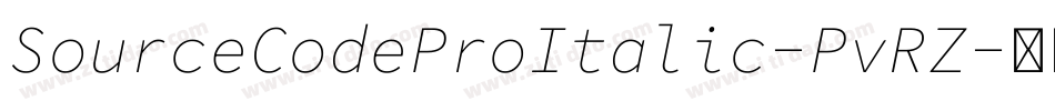SourceCodeProItalic-PvRZ字体转换