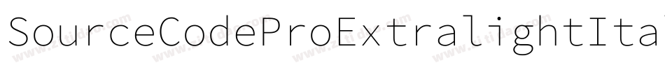 SourceCodeProExtralightItalic-dpex字体转换