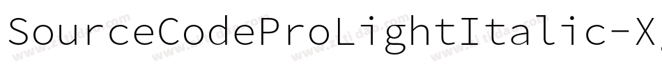 SourceCodeProLightItalic-XgvZ字体转换