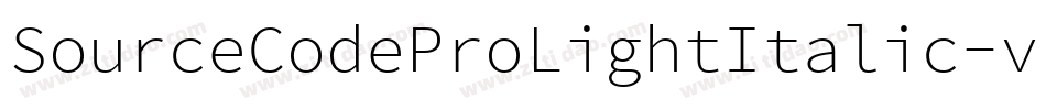 SourceCodeProLightItalic-vpOZ字体转换