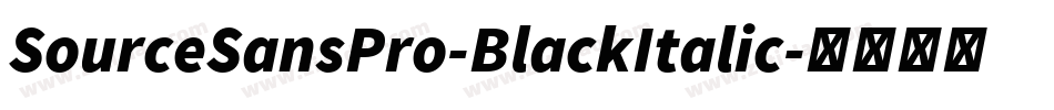SourceSansPro-BlackItalic字体转换