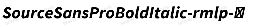 SourceSansProBoldItalic-rmlp字体转换