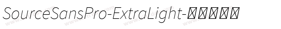 SourceSansPro-ExtraLight字体转换