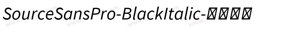 SourceSansPro-BlackItalic字体转换