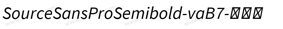SourceSansProSemibold-vaB7字体转换