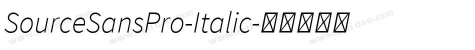 SourceSansPro-Italic字体转换