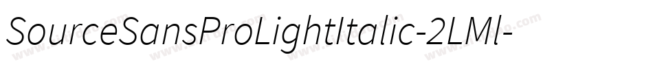 SourceSansProLightItalic-2LMl字体转换