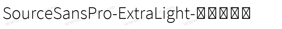 SourceSansPro-ExtraLight字体转换