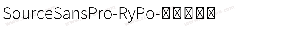 SourceSansPro-RyPo字体转换