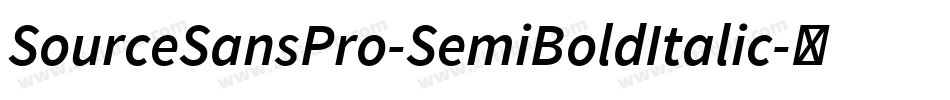 SourceSansPro-SemiBoldItalic字体转换