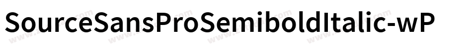 SourceSansProSemiboldItalic-wP88字体转换