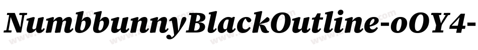 NumbbunnyBlackOutline-oOY4字体转换