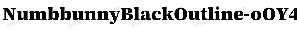 NumbbunnyBlackOutline-oOY4字体转换