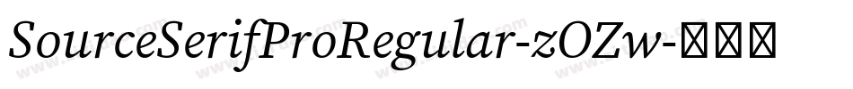 SourceSerifProRegular-zOZw字体转换