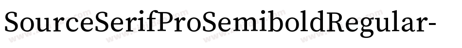 SourceSerifProSemiboldRegular-5xAZ字体转换