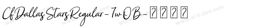 CfDallasStarsRegular-7wOB字体转换