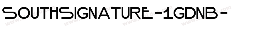SouthSignature-1GDnB字体转换