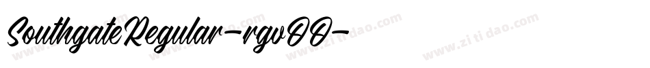 SouthgateRegular-rgvOO字体转换
