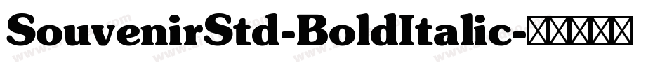 SouvenirStd-BoldItalic字体转换