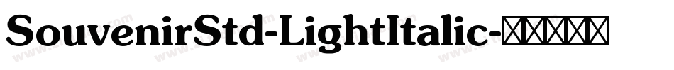 SouvenirStd-LightItalic字体转换