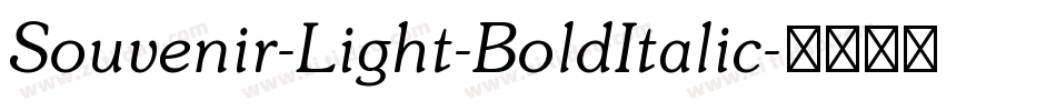 Souvenir-Light-BoldItalic字体转换