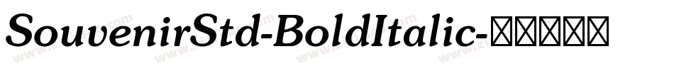 SouvenirStd-BoldItalic字体转换