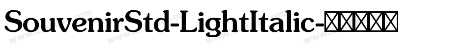 SouvenirStd-LightItalic字体转换