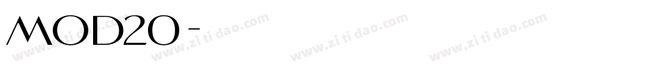 MOD20字体转换