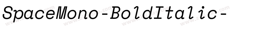 SpaceMono-BoldItalic字体转换